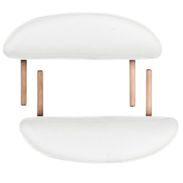 Mesa de massagem dobrável c/ 2 rolos 4cm espessura oval branco - Image 6