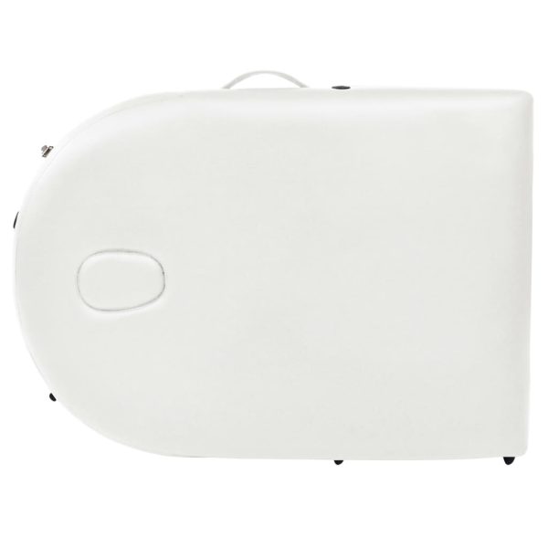 Mesa de massagem dobrável c/ 2 rolos 4cm espessura oval branco - Image 8