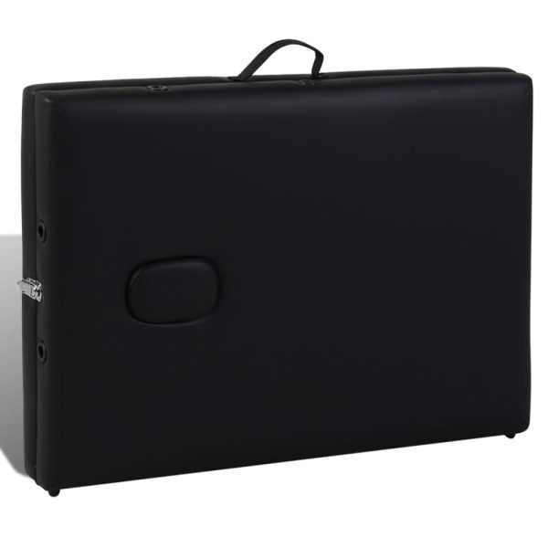 Mesa de massagens dobrável 3 zonas + estrutura de madeira preto - Image 6