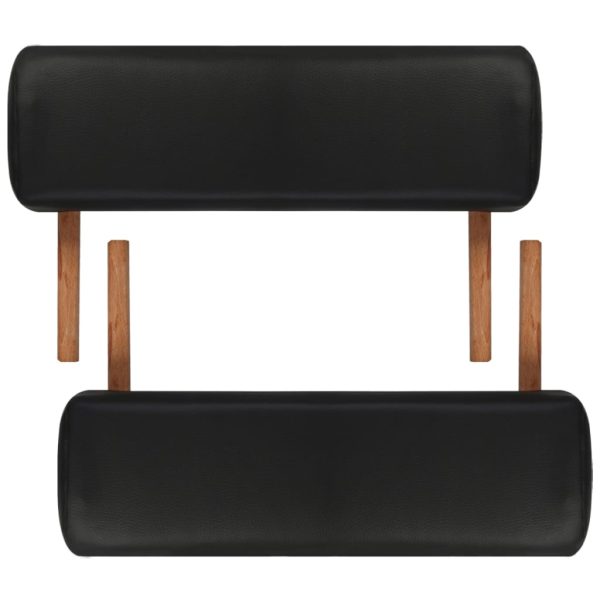 Mesa de massagens dobrável 3 zonas + estrutura de madeira preto - Image 7