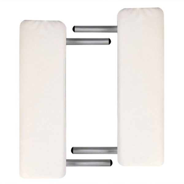 Marquesa Dobrável Branco Creme com 3 Zonas e Estrutura de Alumínio - Image 6