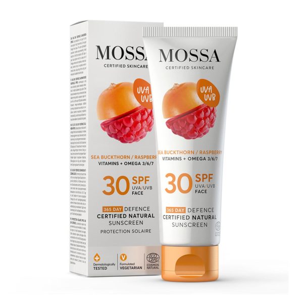 MOSSA SPF30 PROTECTOR SOLAR FRAMBUESA NATURAL 50UN
