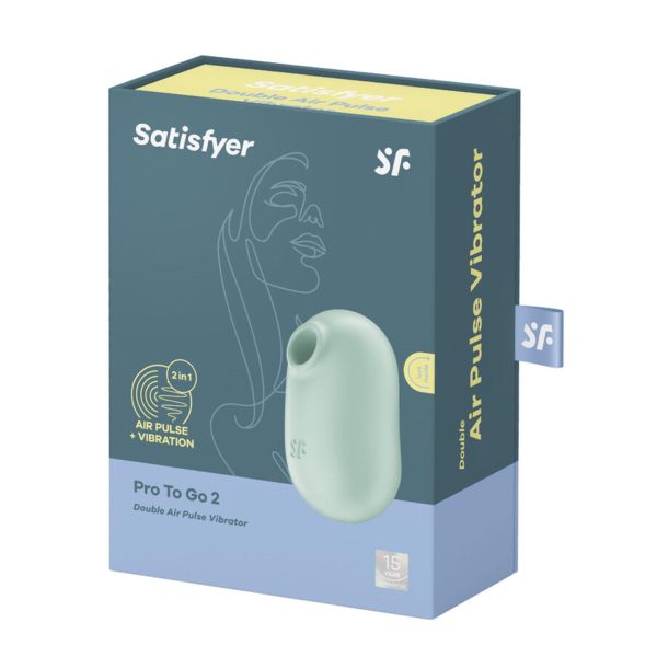 SATISFYER PRO TO GO 2 VIBRADOR DOBLE AIR PULSE MENTA 1UN