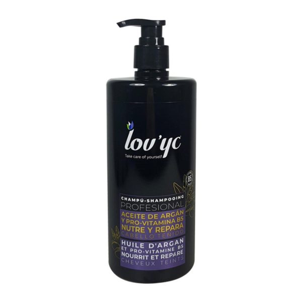 LOVYC ACEITE DE ARGAN Y PROVITAMINA B5 CHAMPU CABELLO TEÑIDO NUTRE Y REPARA 750ML