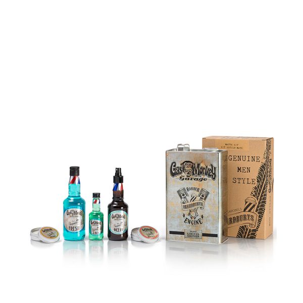 KIT EDICIÓN LIMITADA PARA PEINADO Y FIJACIÓN MATE GAS MONKEY 5 pz