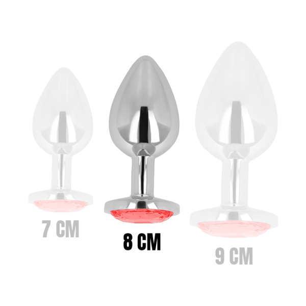 OHMAMA - PLUG ANAL COM CRISTAL VERMELHO 8 CM - Image 4