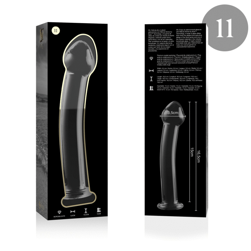 NEBULA SERIES BY IBIZA - MODELO 11 DILDO VIDRO BOROSILICADO 16 X 3 CM