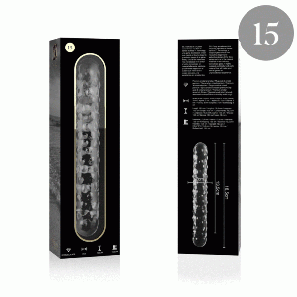 NEBULA SERIES BY IBIZA - MODELO 15 DILDO VIDRO BOROSILICADO 18,5 X 3 CM