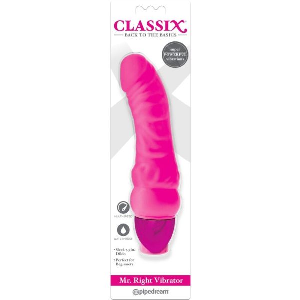 CLASSIX - DILDO VIBRANTE  MR. RIGHT MULTI-VELOCIDADE  15,5 CM ROSA - Image 2