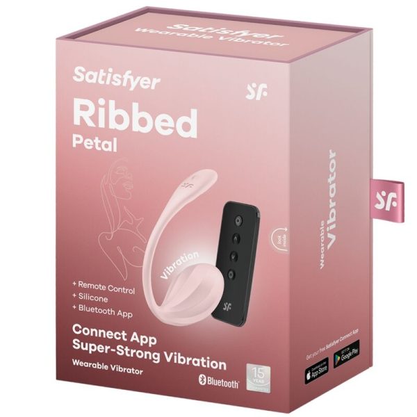 SATISFYER - RIBBED PETAL ESTIMULADOR DE CONTROLE REMOTO G POINT ROSE COM APLICATIVO GRATUITO - Image 7