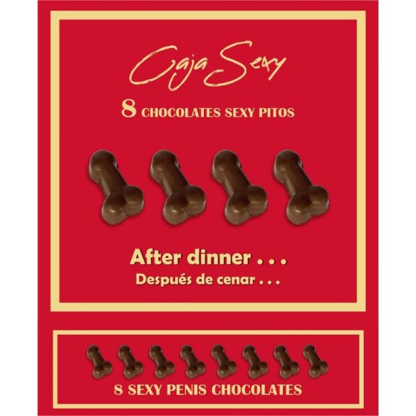DIABLO PICANTE - CAIXA DE 8 CHOCOLATES EM FORMA DE PÃNIS