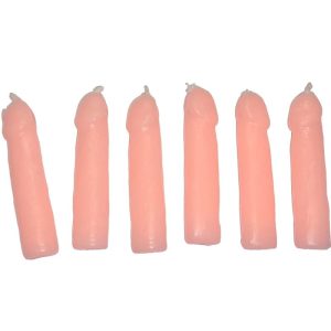 DIABLO PICANTE - 6 VELAS EM FORMA DE PÃNIS DE CARNE