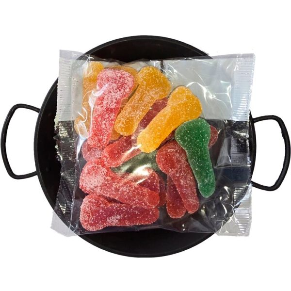 DIABLO PICANTE - DOCES DE AÃÃCAR MASTIGÃVEIS EM FORMATO DE PÃNIS EM DIFERENTES SABORES