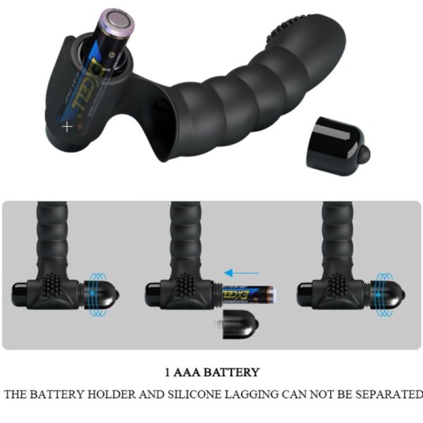 PRETTY LOVE - VIBRADOR DE DEDO ALEXANDER 10 VIBRAÃÃES PRETO - Image 5