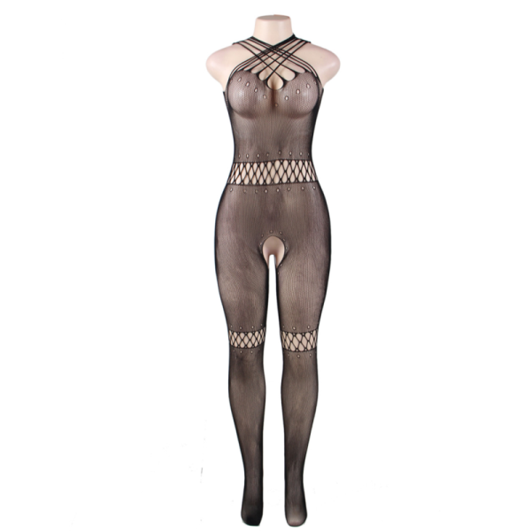 QUEEN LINGERIE BODYSTOCKING HUECO MULTITIRAS SLING SL - Imagen 4