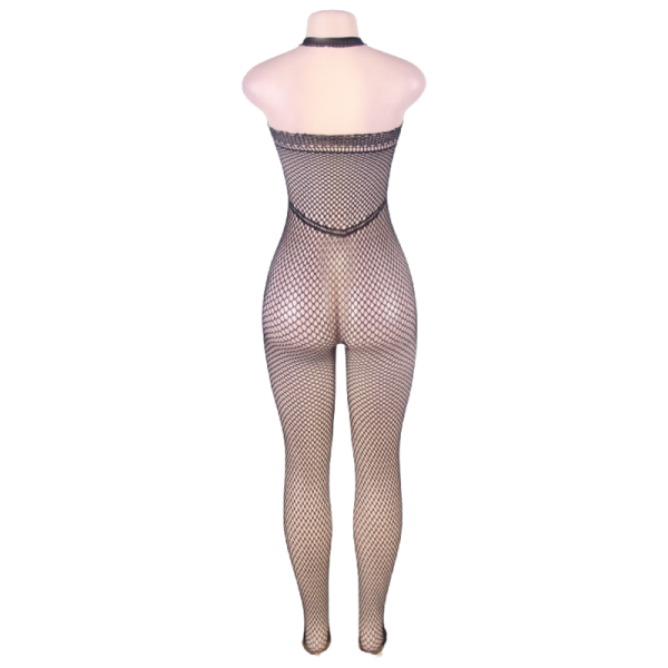 QUEEN LINGERIE CUELLO HALTER Y BODYSTOCKING SL ABIERTO - Imagen 7