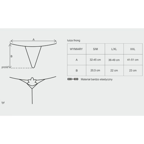 OBSESSIVE - TANGA LUIZA NEGRO L/XL - Imagen 4