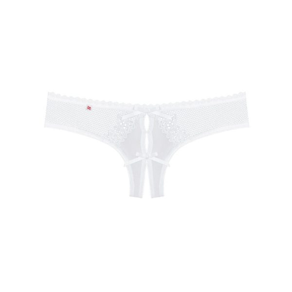 OBSESSIVE - TANGA ALABASTRA CROTCHLESS BLANCO S/M - Imagen 3
