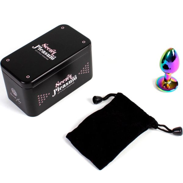 SECRET PLAY - PLUG ANAL DE METAL ARCO IRIS TAMAÑO PEQUEÑO 7 CM - Imagen 4