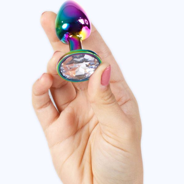 SECRET PLAY - PLUG ANAL DE METAL ARCO IRIS TAMAÑO PEQUEÑO 7 CM - Imagen 3
