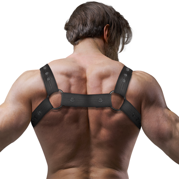 FETISH ACTITUD SUMISA - ARNÉS DEPORTIVO DE PECHO DE NEOPRENO AJUSTABLE PARA HOMBRE - Imagen 2