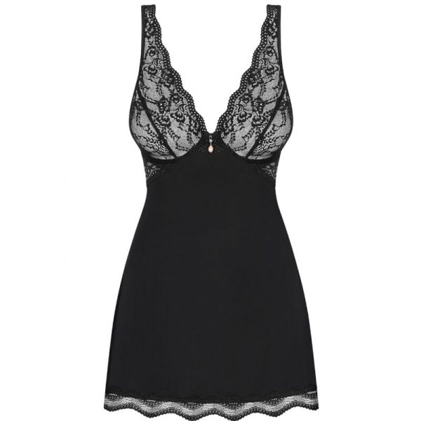 OBSESSIVE - GUANTE Y TANGA BABYDOLL NEGRO XS/S - Imagen 3