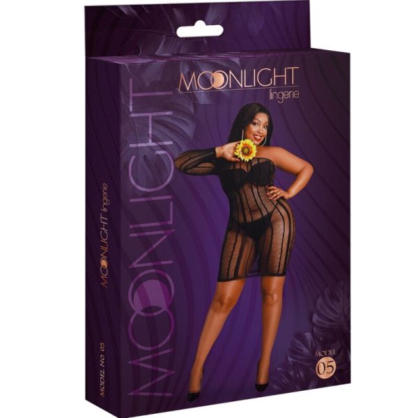 MOONLIGHT - VESTIDO NEGRO TALLA GRANDE MODELO 5 - Imagen 3