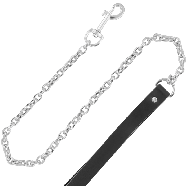 DARKNESS - COLLAR DE CUERO DE ALTA CALIDAD CON CORREA - Imagen 3