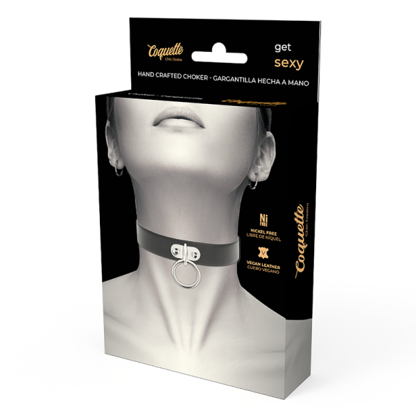 COQUETTE CHIC DESIRE - COLLAR DE PIEL VEGANA MUJER ACCESORIO FETISH - Imagen 5