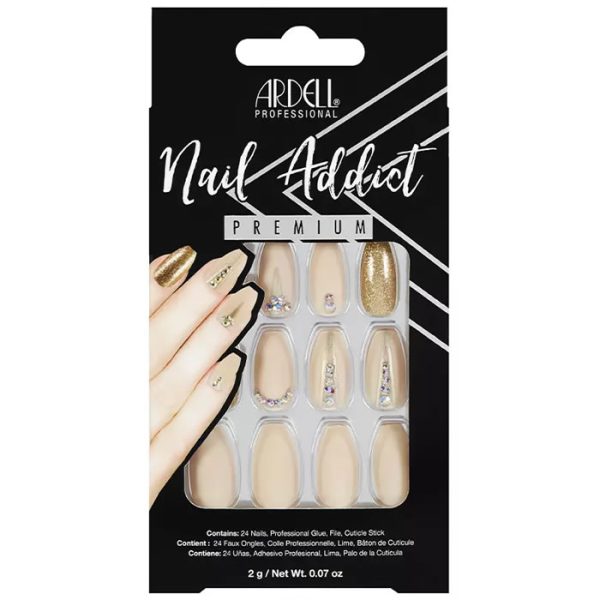 Ardell Nail Addict Nude Jeweled Uñas Postizas