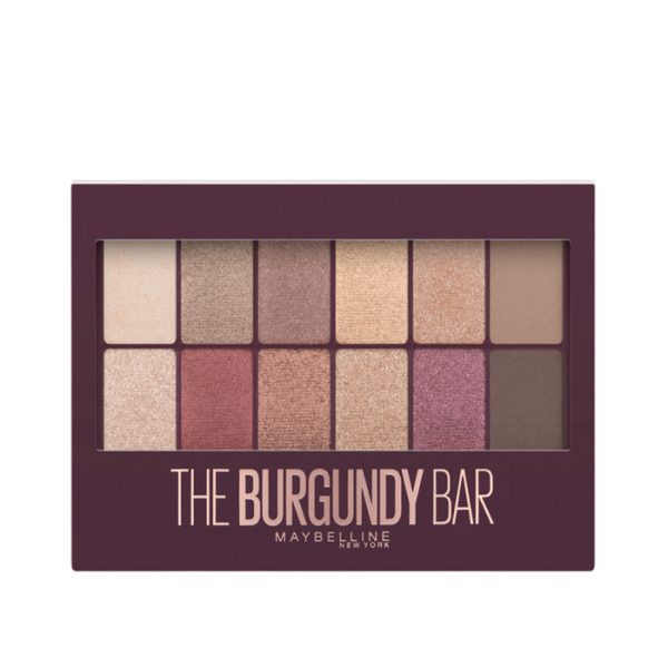 Maybelline The Burgundy Bar Paleta De Sombras De Ojos 12 Sombras Colores Nude y Granates- 9,6g