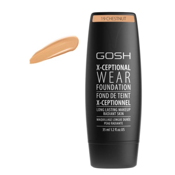 Gosh X-Ceptional Wear Foundation Long Lasting Makeup 19 Chestnut 35ml