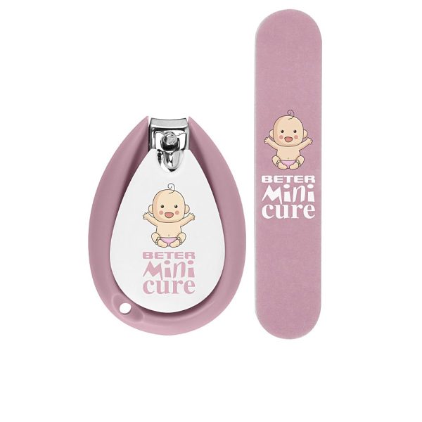 MINI CURE CUIDADO UÑAS BEBÉS ROSA coffret 2 pz