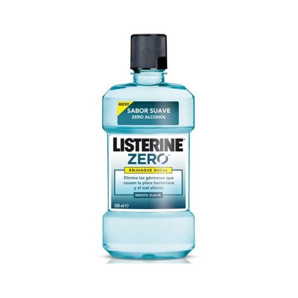 Listerine Zero Alcohol Enjuague Bucal Menta Suave 500ml