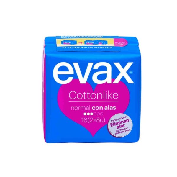 Evax Cottonlike Normal Compresas Con Alas 16u