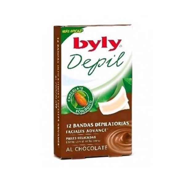 Byly Depil Bandas Faciales Chocolate 12 Unidades