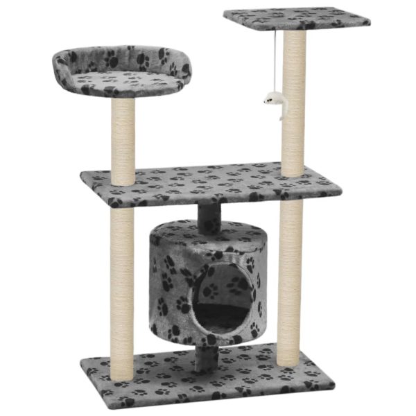 Árvore para gatos c/postes arranhadores sisal 95 cm cinzento - Image 2