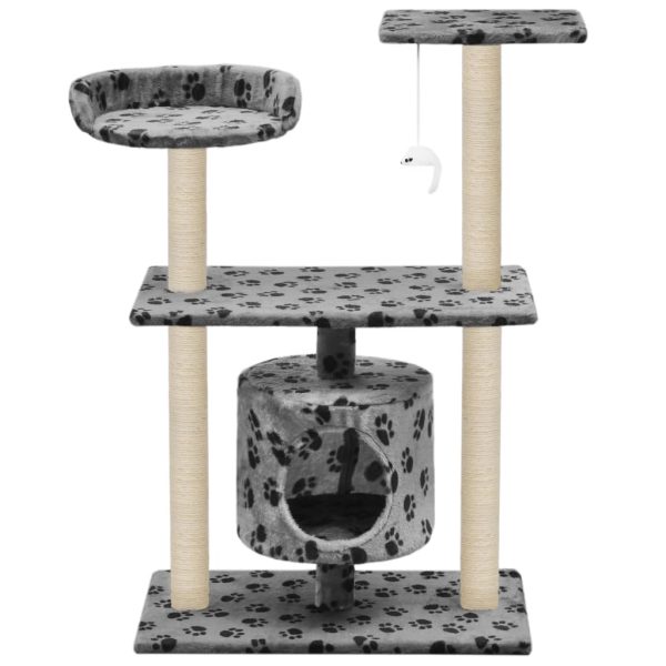 Árvore para gatos c/postes arranhadores sisal 95 cm cinzento - Image 3