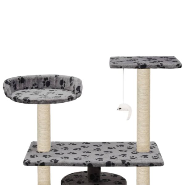 Árvore para gatos c/postes arranhadores sisal 95 cm cinzento - Image 5
