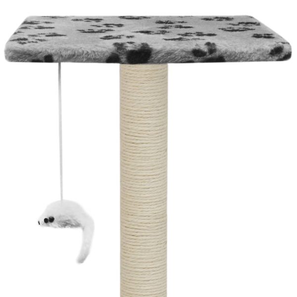 Árvore para gatos c/postes arranhadores sisal 95 cm cinzento - Image 7
