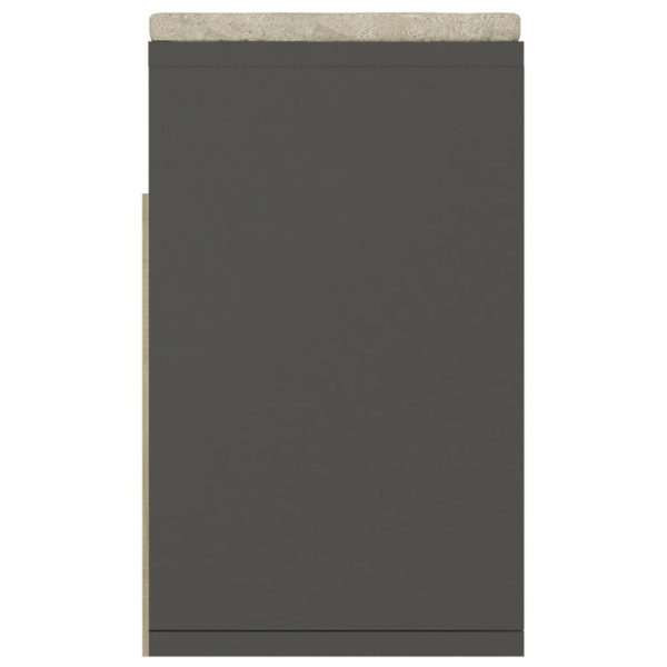 Banco sapateira c/ almofadão contraplacado 104x30x49 cm cinza - Image 6