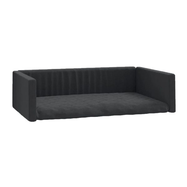 Cama/ninho para bagageira de carro 70x45 cm aspeto linho preto - Image 2