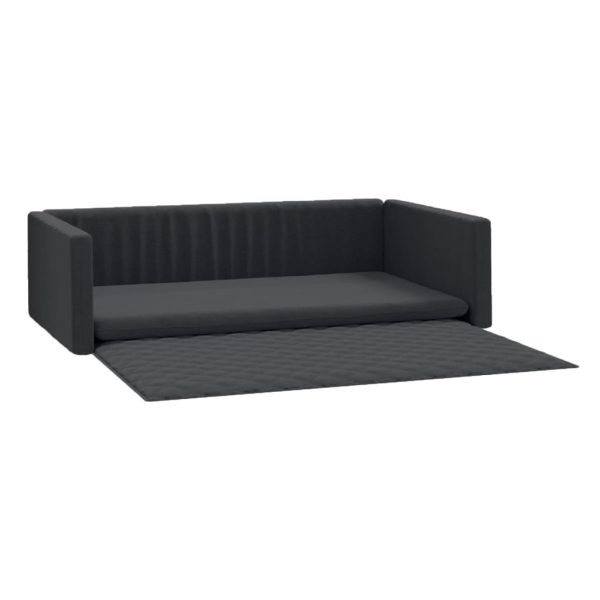 Cama/ninho para bagageira de carro 70x45 cm aspeto linho preto - Image 6