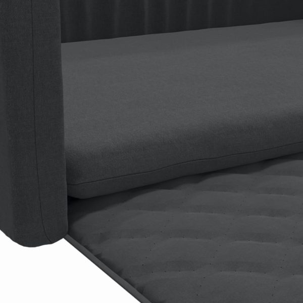 Cama/ninho para bagageira de carro 70x45 cm aspeto linho preto - Image 8