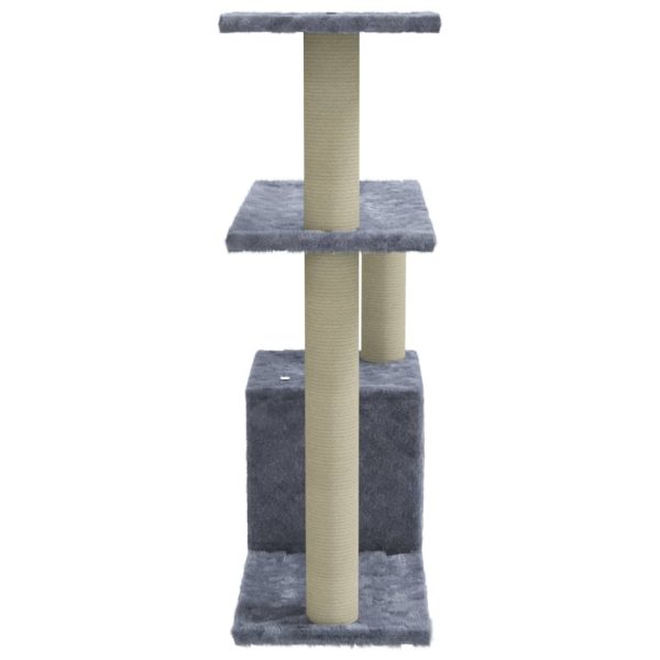Árvore p/ gatos c/ postes arranhadores sisal 70 cm cinza-claro - Image 4