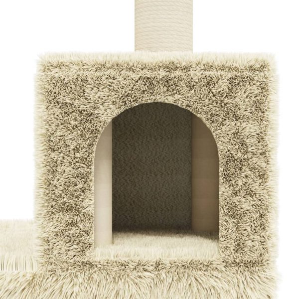 Árvore para gatos c/ postes arranhadores sisal 188 cm cor creme - Image 7