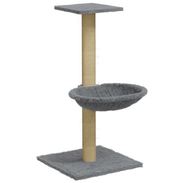 Árvore para gatos com poste arranhador sisal 74 cm cinzento - Image 2