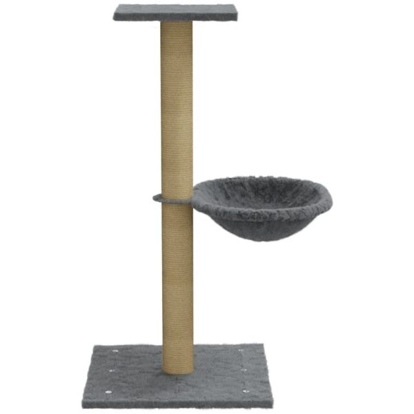 Árvore para gatos com poste arranhador sisal 74 cm cinzento - Image 5