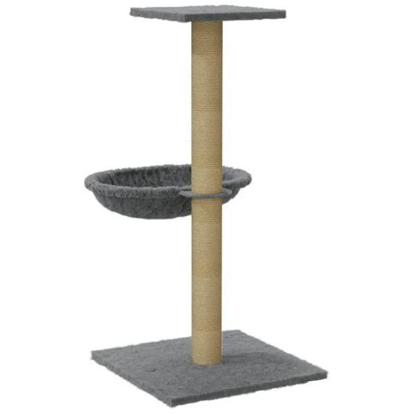 Árvore para gatos com poste arranhador sisal 74 cm cinzento - Image 6