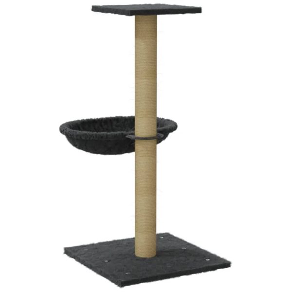 Árvore p/ gatos c/ poste arranhador sisal 74 cm cinzento-escuro - Image 6